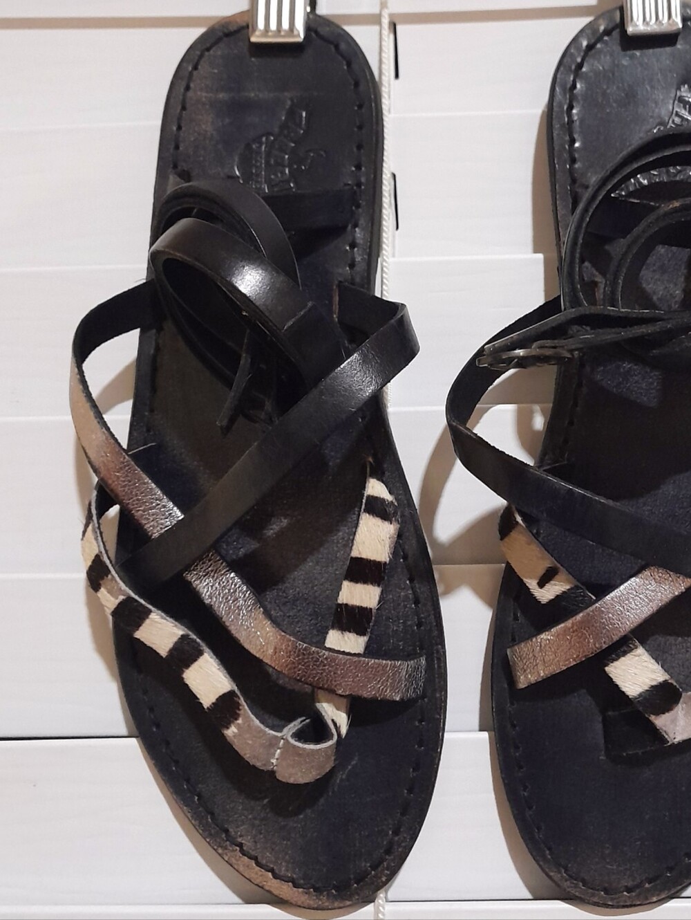Freebird By Steven gladiator leather flat sandals sz 39 (8) - Picture 4 of 10